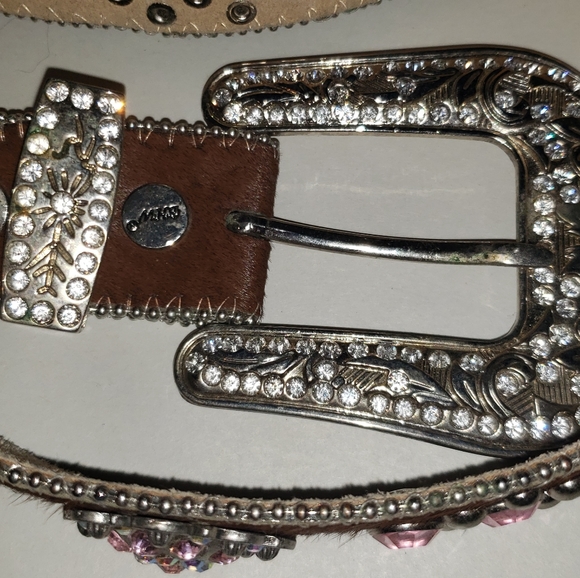 ✔️Brown cowhide bling concho belt - Picture 2 of 4